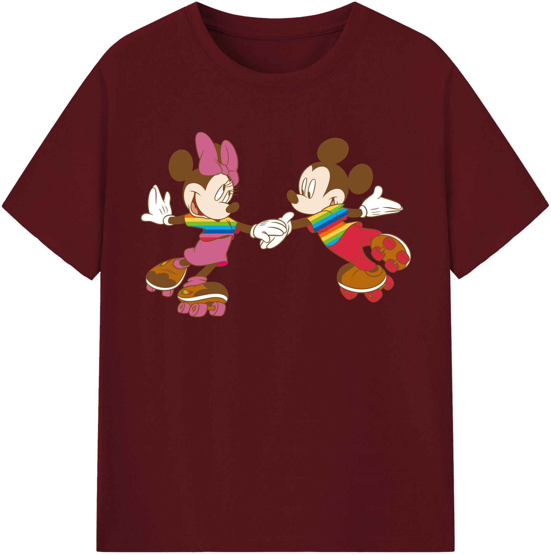 （画像用） ミッキーマウス Mickey Mouse 綿100％半袖Tシャツ（フロントプリント）